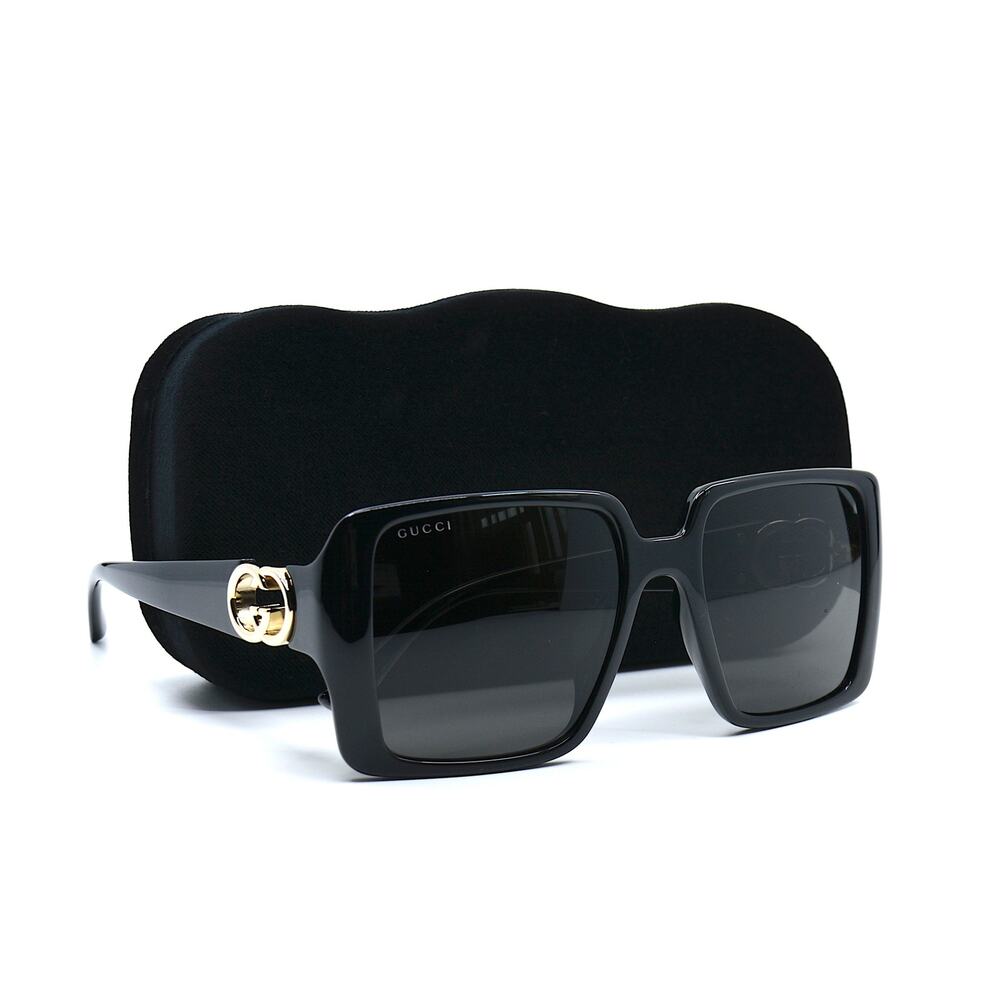 NEW Gucci GG1692SA 001 Black Frame Dark Grey Lenses 100% Authentic Sunglasses - Picture 13 of 14